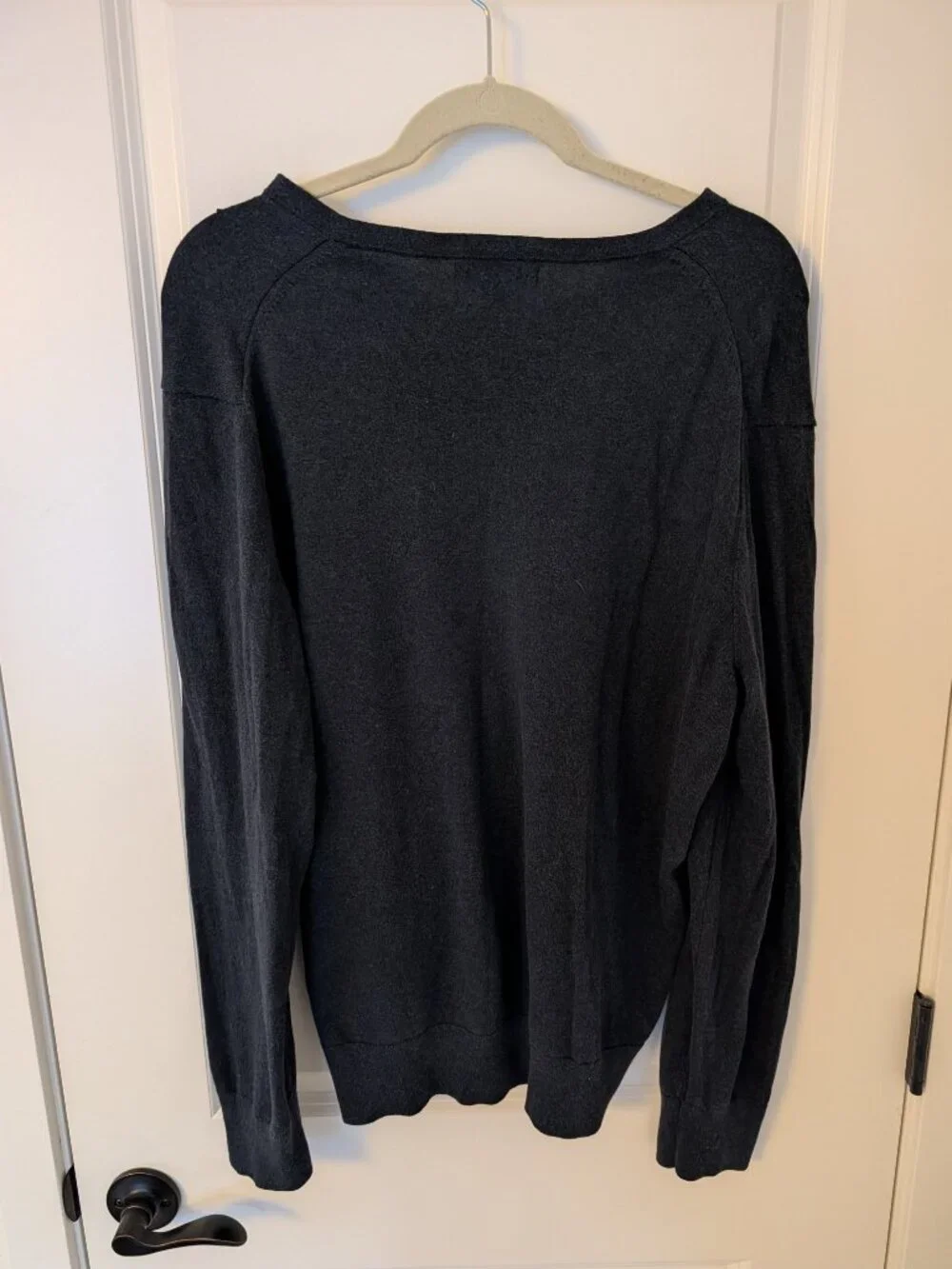 Banana Republic Men's XL Luxury Blend Silk Cotton Cashmere V-Neck Sweater Navy